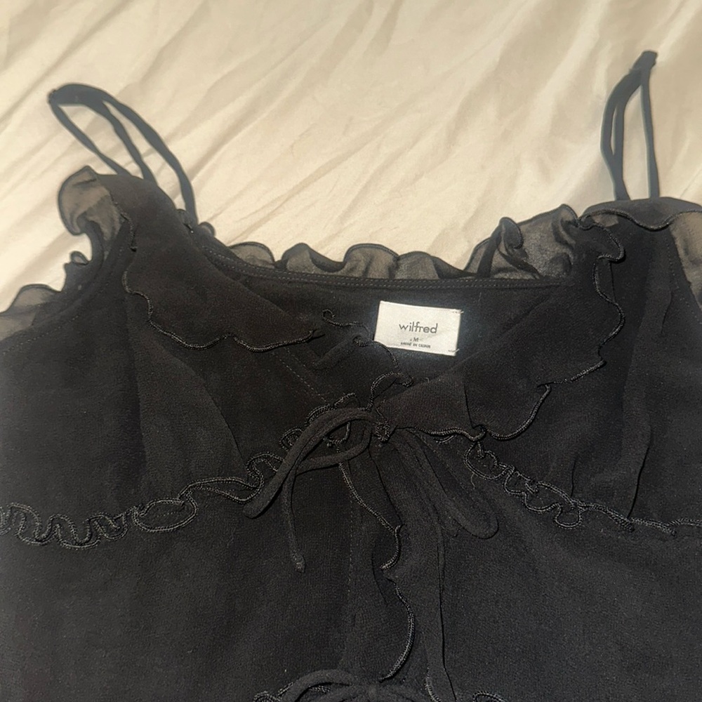 Aritzia Wilfred Black Amore Tank (M)